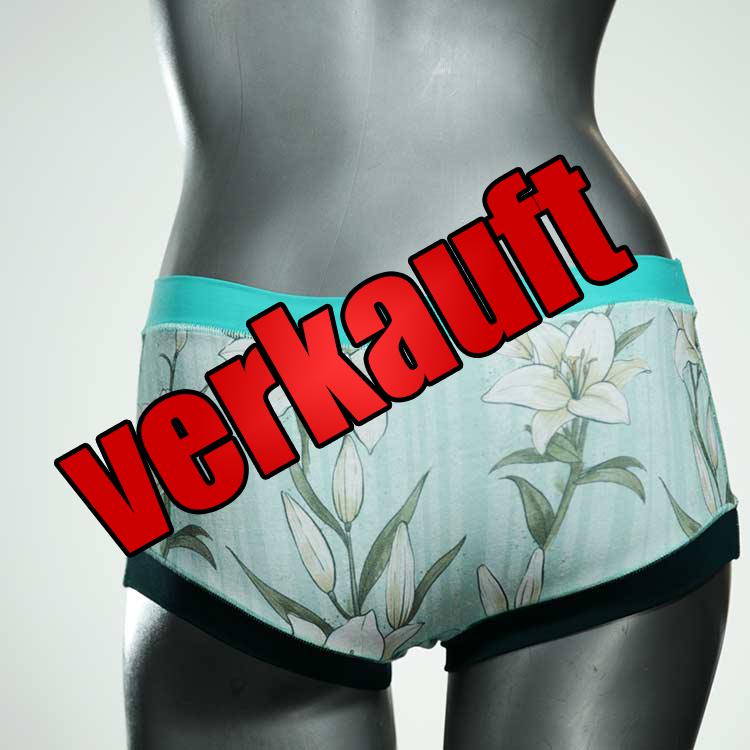 bunte schöne gemusterte farbige Hotpant aus Biobaumwolle, Unterwäsche für Damen