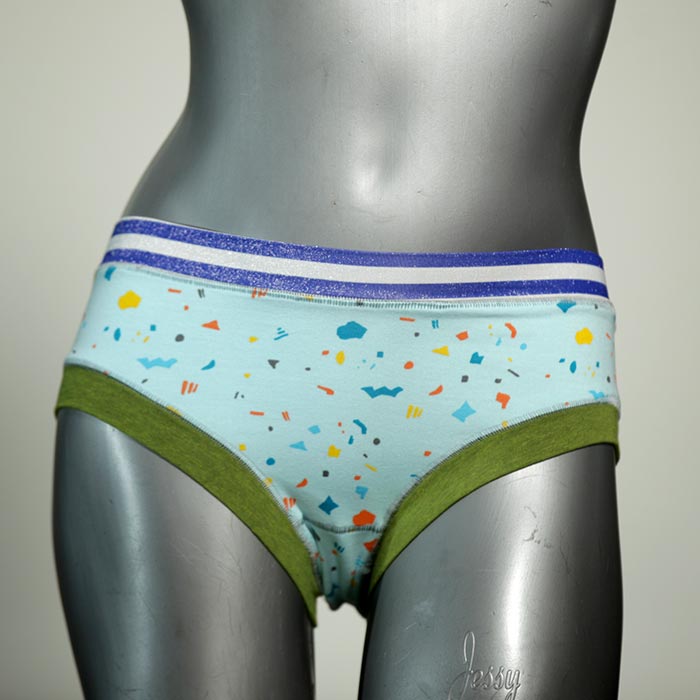 bunte handgemachte farbige nachhaltige Panty aus Biobaumwolle, Unterwäsche für Damen