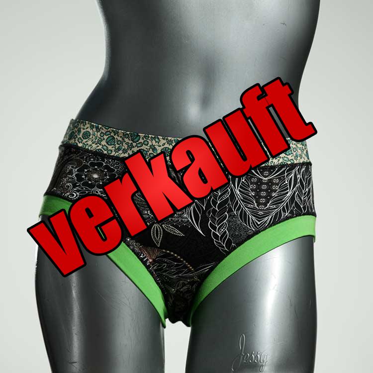 ökologische gemusterte handgemachte farbige Panty aus Biobaumwolle, Unterwäsche für Damen