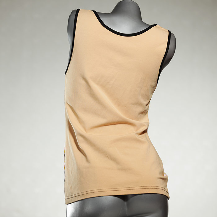 gemusterte günstige bunte farbige Top aus Biobaumwolle, Unterhemd für Damen thumbnail