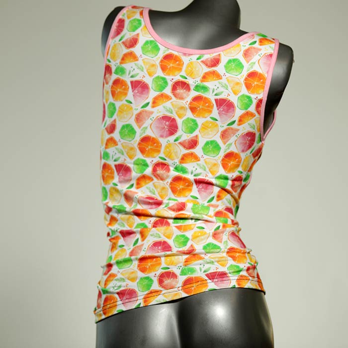 preiswerte gemusterte bunte süße Top aus Biobaumwolle, Unterhemd für Damen thumbnail
