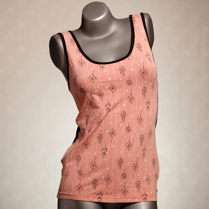 gemusterte farbige attraktive nachhaltige Top aus Biobaumwolle, Unterhemd für Damen thumbnail