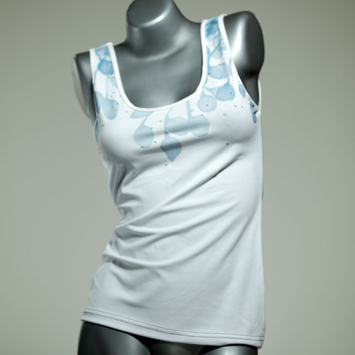 bunte preiswerte handgemachte attraktive Top aus Biobaumwolle, Unterhemd für Damen thumbnail