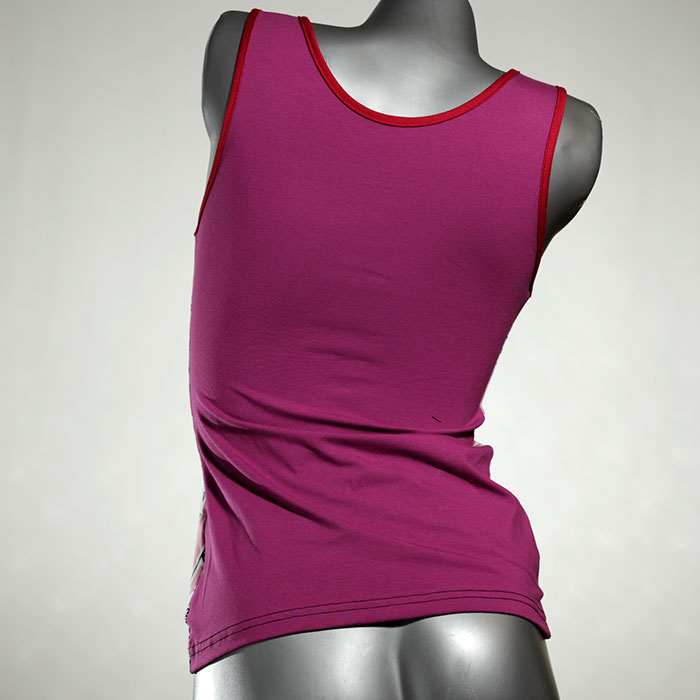 schöne bequeme farbige gemusterte Top aus Biobaumwolle, Unterhemd für Damen thumbnail
