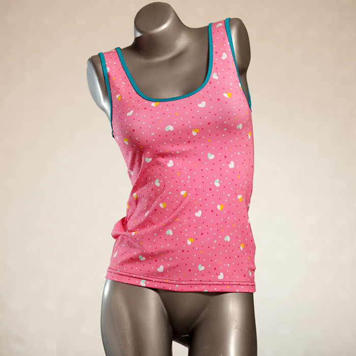 attraktive schöne bunte süße Top aus Biobaumwolle, Unterhemd für Damen thumbnail