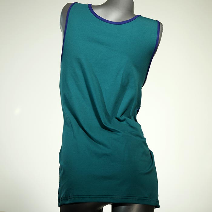 handgemachte nachhaltige attraktive bunte Top aus Biobaumwolle, Unterhemd für Damen thumbnail