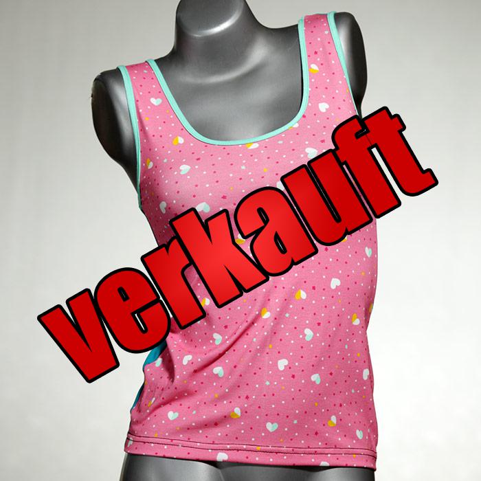 farbige attraktive sexy handgemachte Top aus Biobaumwolle, Unterhemd für Damen