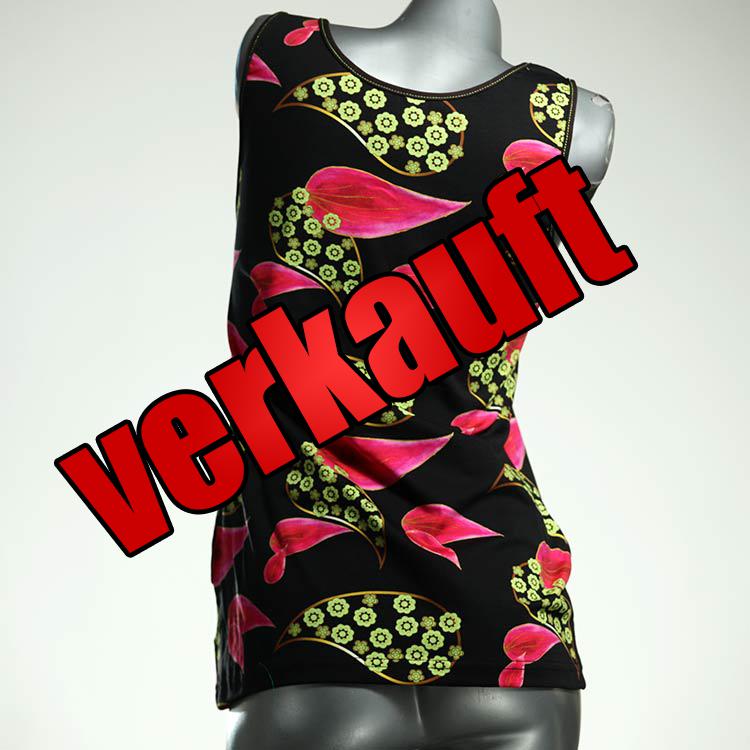 attraktive bunte gemusterte preiswerte Top aus Biobaumwolle, Unterhemd für Damen