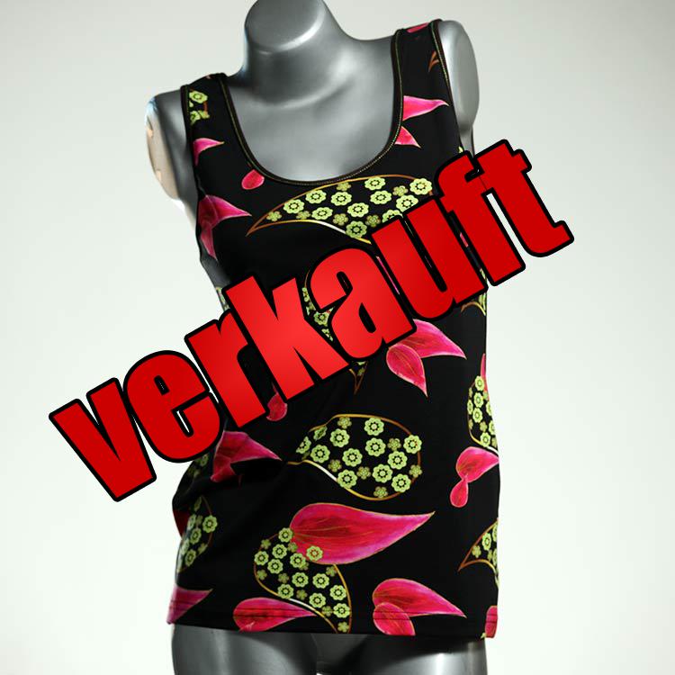 attraktive bunte gemusterte preiswerte Top aus Biobaumwolle, Unterhemd für Damen