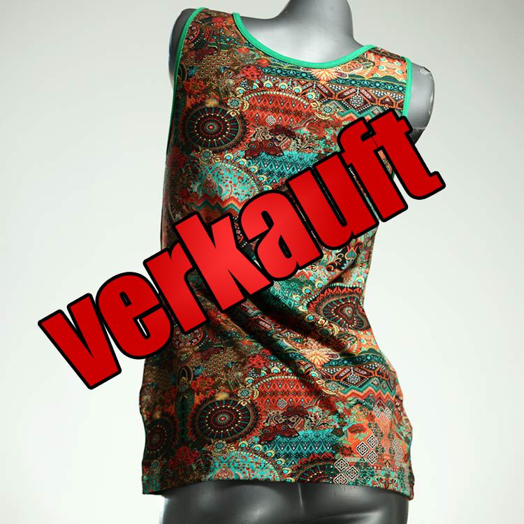bunte süße handgemachte gemusterte Top aus Biobaumwolle, Unterhemd für Damen