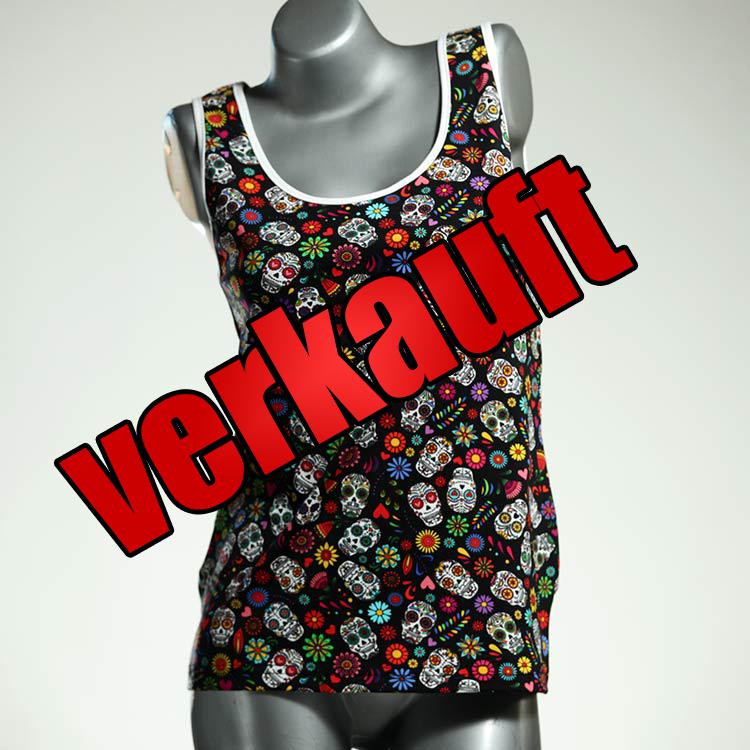 bequeme bunte ökologische günstige Top aus Biobaumwolle, Unterhemd für Damen