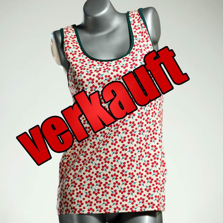 gemusterte ökologische farbige nachhaltige Top aus Biobaumwolle, Unterhemd für Damen