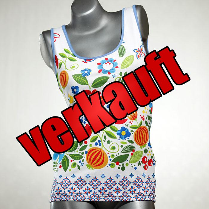 günstige schöne bunte nachhaltige Top aus Biobaumwolle, Unterhemd für Damen
