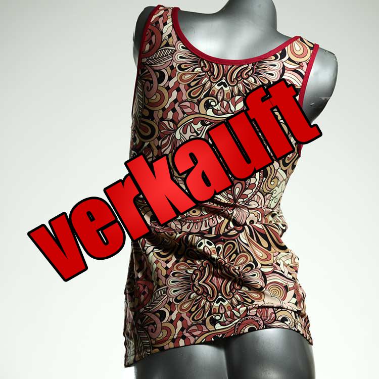 preiswerte ökologische gemusterte günstige Top aus Biobaumwolle, Unterhemd für Damen