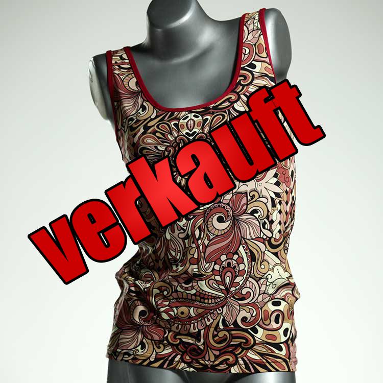 preiswerte ökologische gemusterte günstige Top aus Biobaumwolle, Unterhemd für Damen