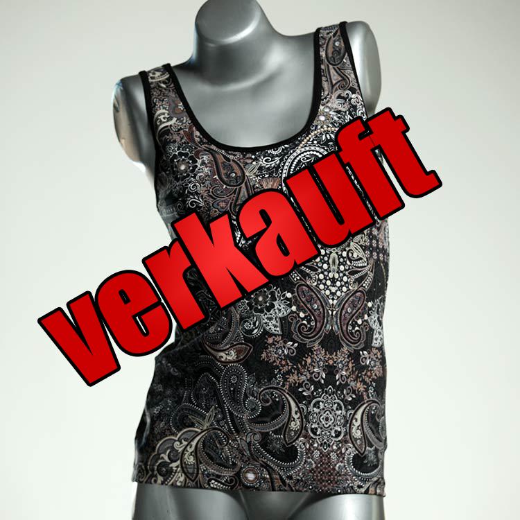 günstige handgemachte bunte nachhaltige Top aus Biobaumwolle, Unterhemd für Damen