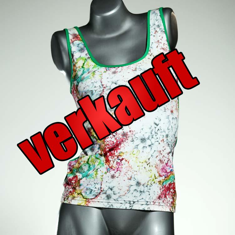 ökologische günstige handgemachte gemusterte Top aus Biobaumwolle, Unterhemd für Damen