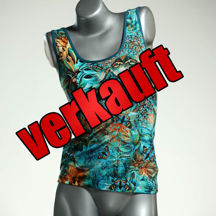 gemusterte preiswerte bequeme sexy Top aus Biobaumwolle, Unterhemd für Damen