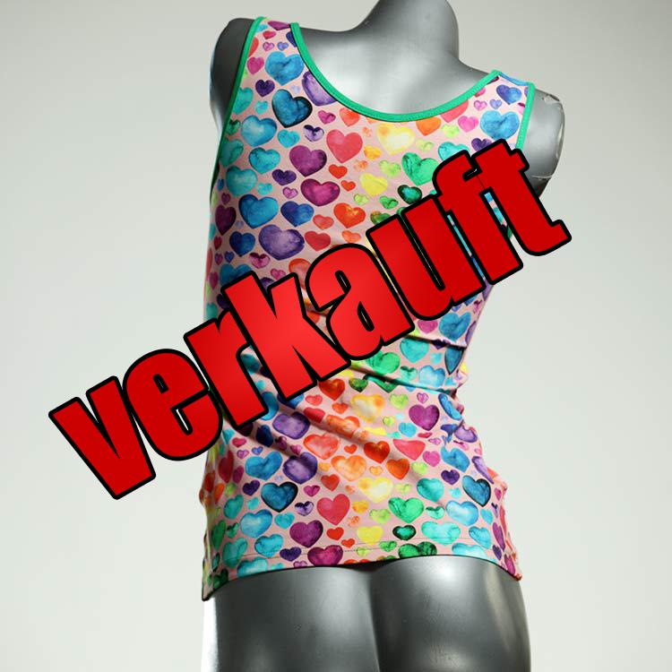 bunte handgemachte schöne attraktive Top aus Biobaumwolle, Unterhemd für Damen