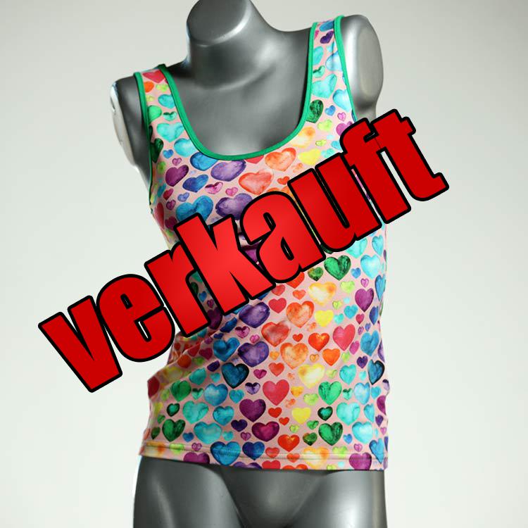 bunte handgemachte schöne attraktive Top aus Biobaumwolle, Unterhemd für Damen