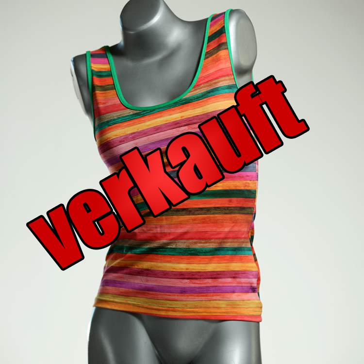 süße handgemachte farbige schöne Top aus Biobaumwolle, Unterhemd für Damen