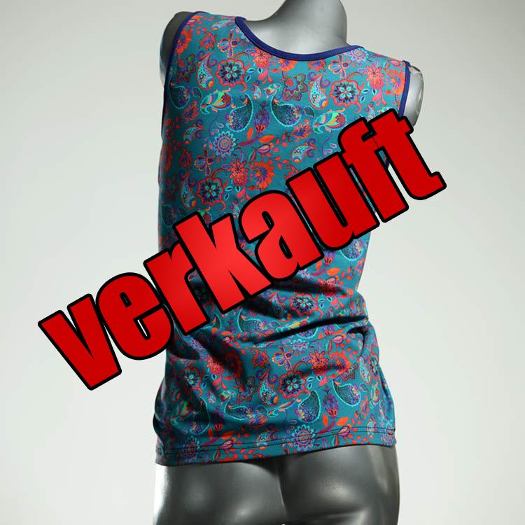 ökologische gemusterte schöne sexy Top aus Biobaumwolle, Unterhemd für Damen