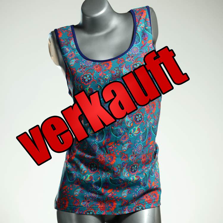 ökologische gemusterte schöne sexy Top aus Biobaumwolle, Unterhemd für Damen