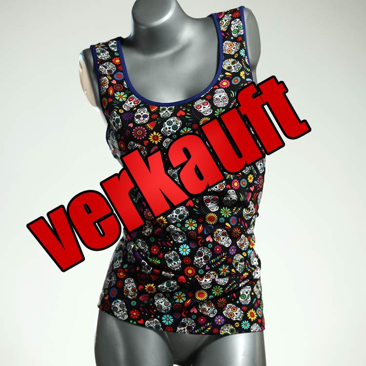 süße preiswerte gemusterte farbige Top aus Biobaumwolle, Unterhemd für Damen