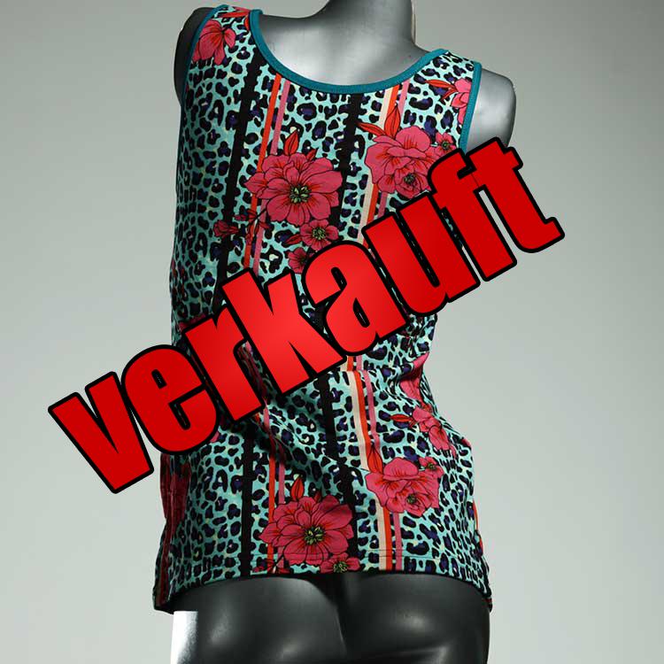 bunte schöne attraktive ökologische Top aus Biobaumwolle, Unterhemd für Damen