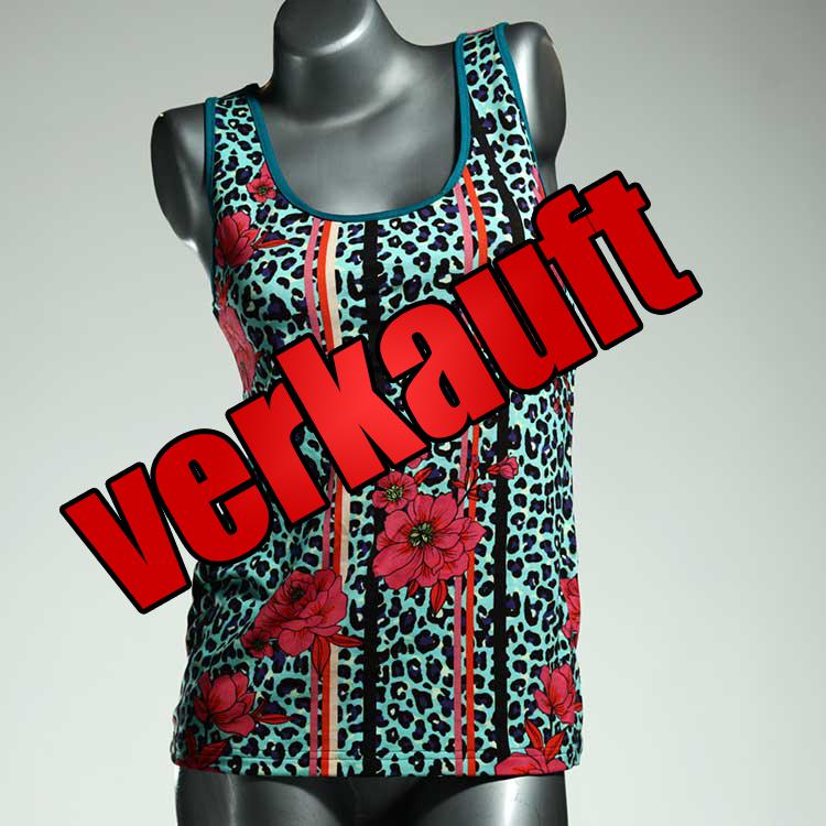 bunte schöne attraktive ökologische Top aus Biobaumwolle, Unterhemd für Damen