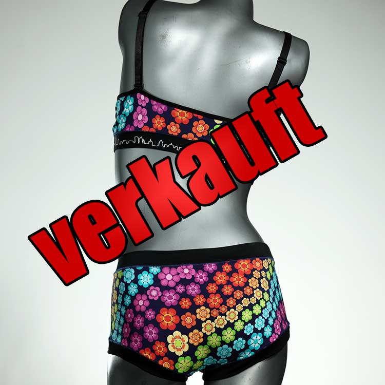 süße handgemachte gemusterte bunte Ensemble mit BH