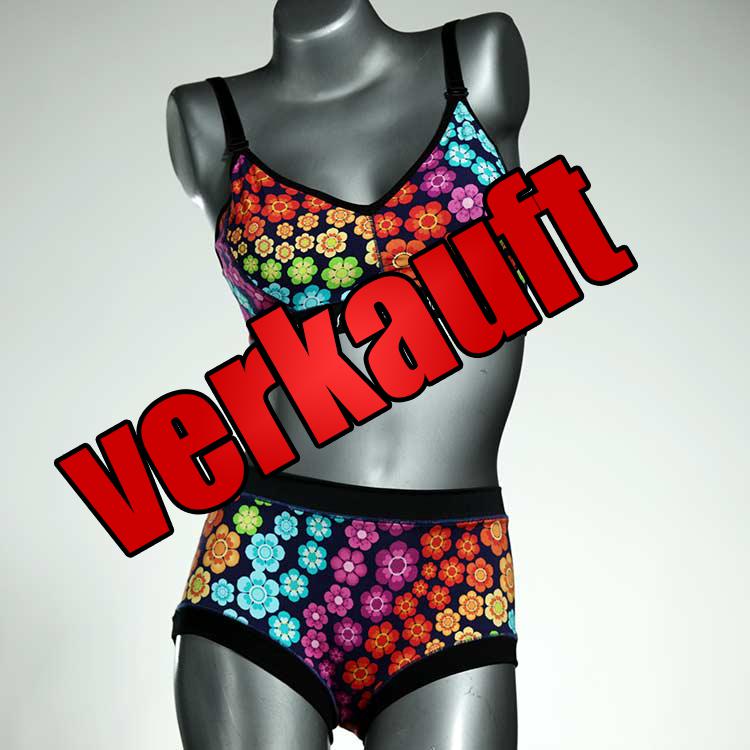 süße handgemachte gemusterte bunte Ensemble mit BH