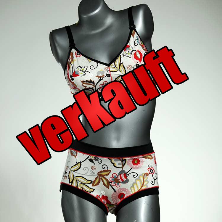 gemusterte handgemachte farbige sexy Ensemble mit BH