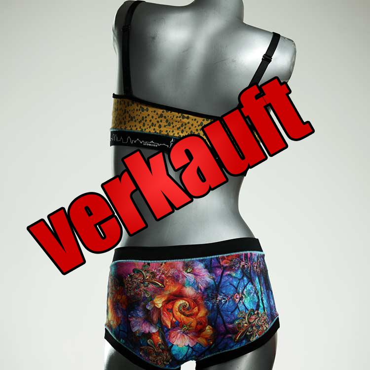 sexy gemusterte nachhaltige bunte Ensemble mit BH