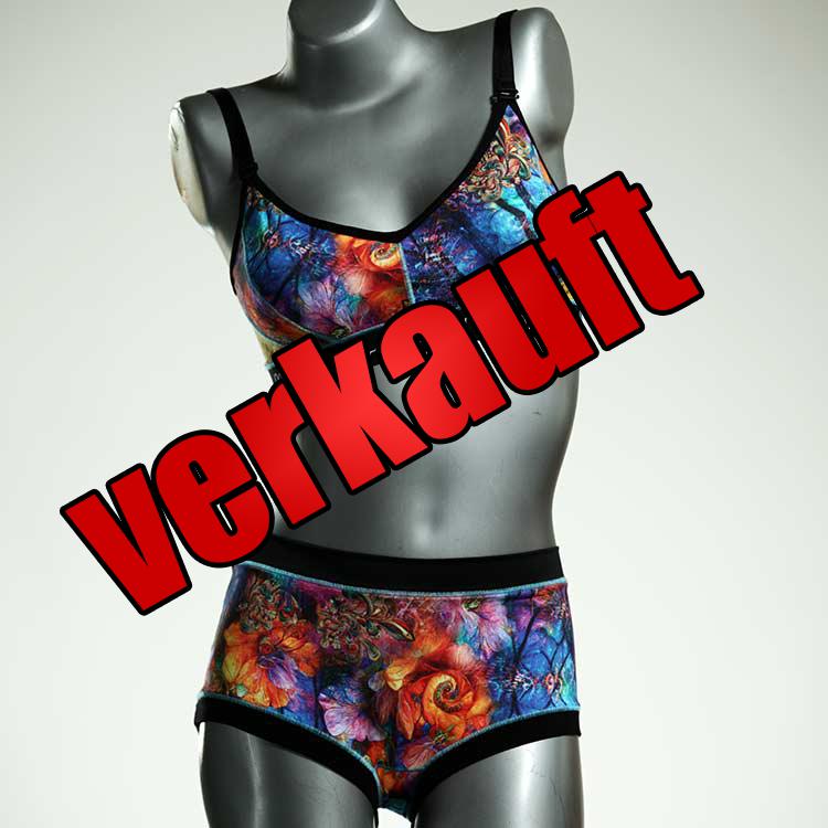 sexy gemusterte nachhaltige bunte Ensemble mit BH