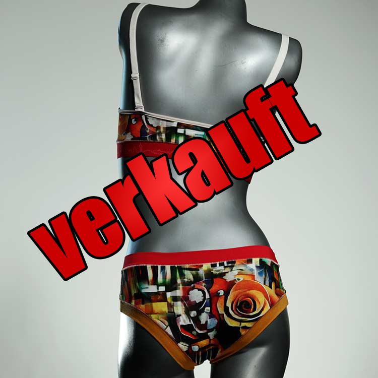 gemusterte günstige bequeme handgemachte Ensemble mit BH