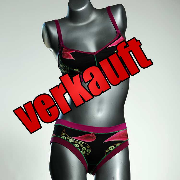 bunte gemusterte günstige preiswerte Ensemble mit BH