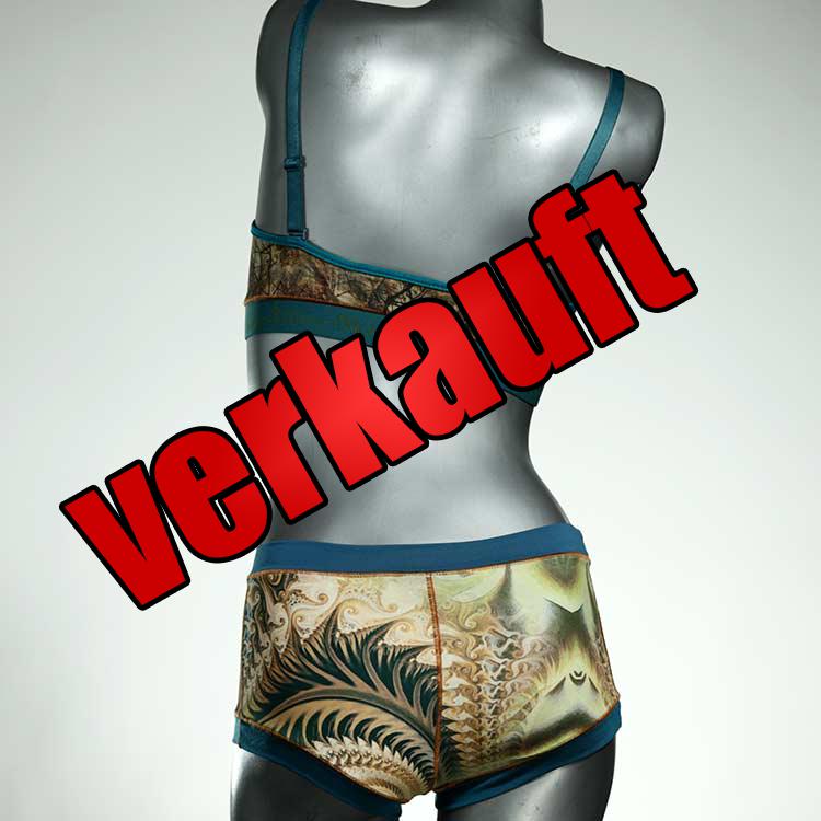 bunte farbige gemusterte ökologische Ensemble mit BH