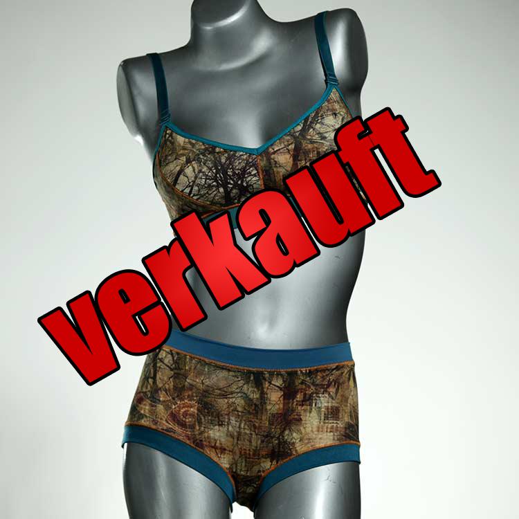 bunte farbige gemusterte ökologische Ensemble mit BH
