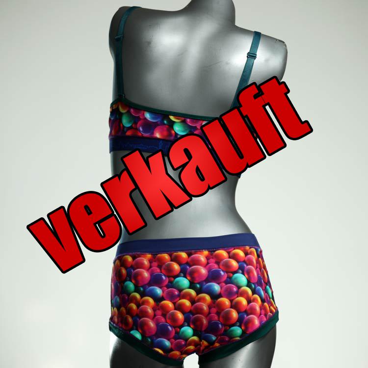 handgemachte sexy farbige nachhaltige Ensemble mit BH