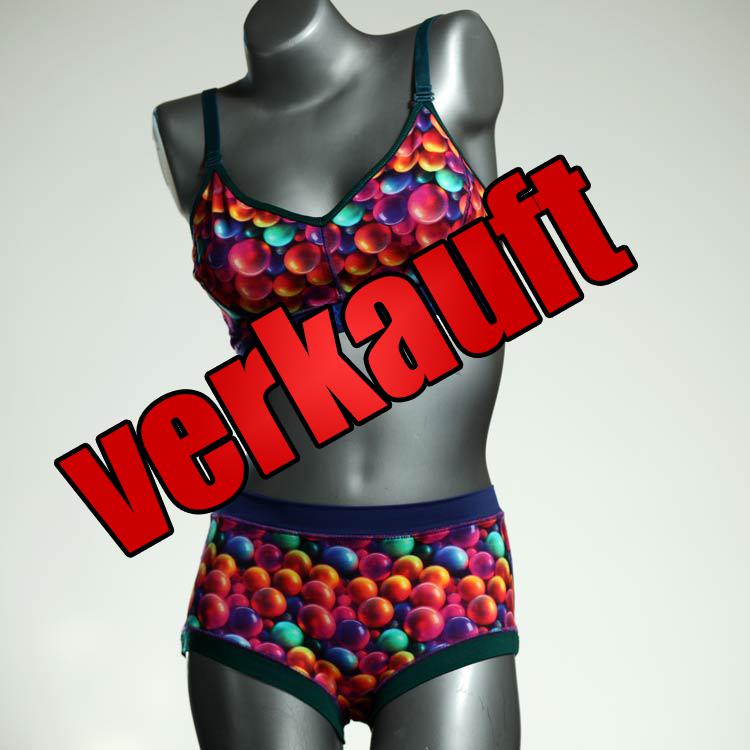 handgemachte sexy farbige nachhaltige Ensemble mit BH