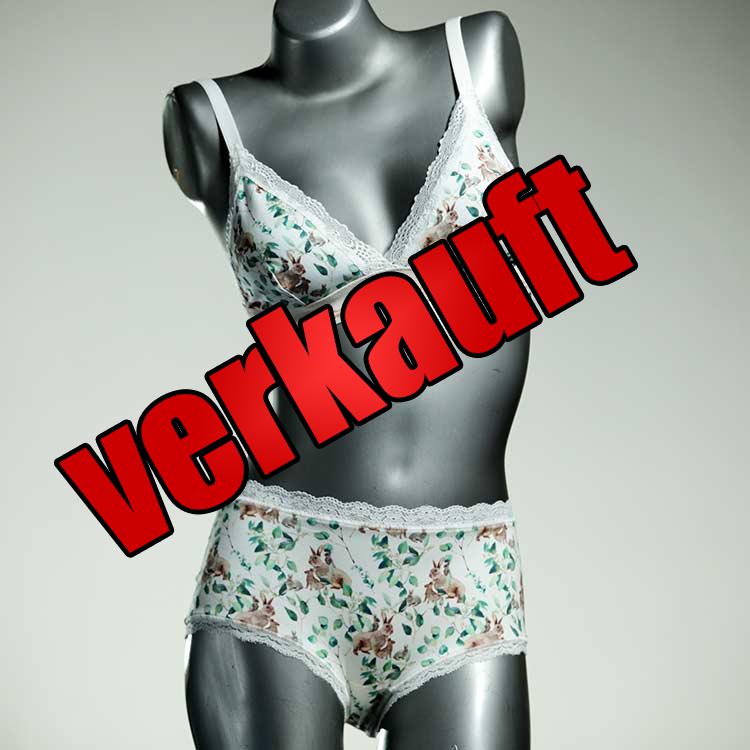 bequeme attraktive farbige gemusterte Ensemble mit BH