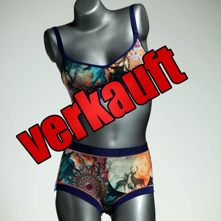 gemusterte schöne farbige bunte Ensemble mit BH