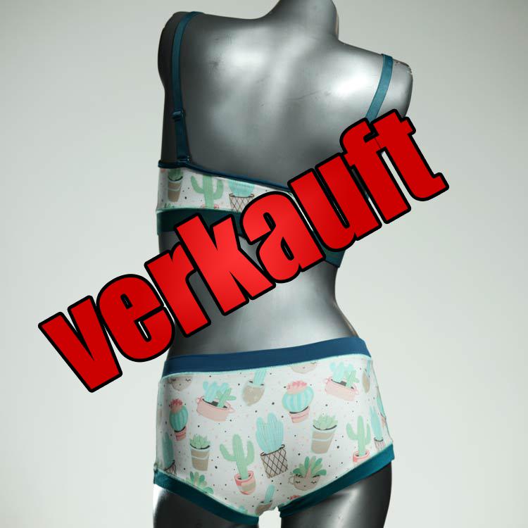 gemusterte günstige preiswerte farbige Ensemble mit BH