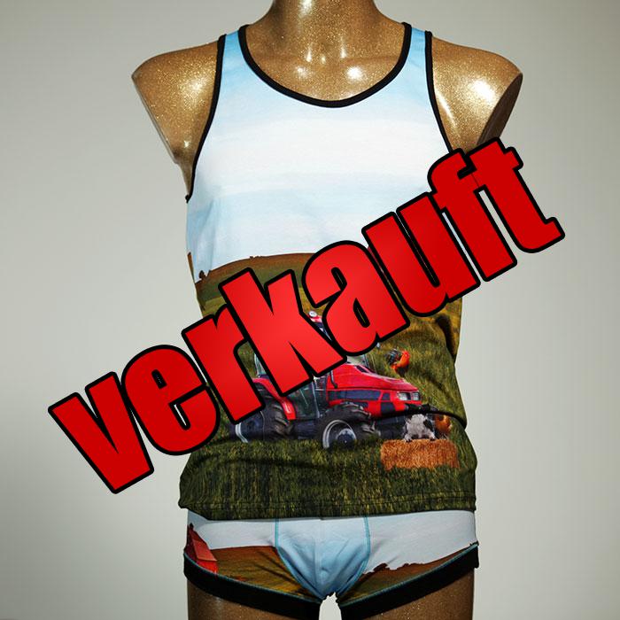 nachhaltiger attraktiver handgemachter bunter Herren Unterwäsche Set aus Baumwolle