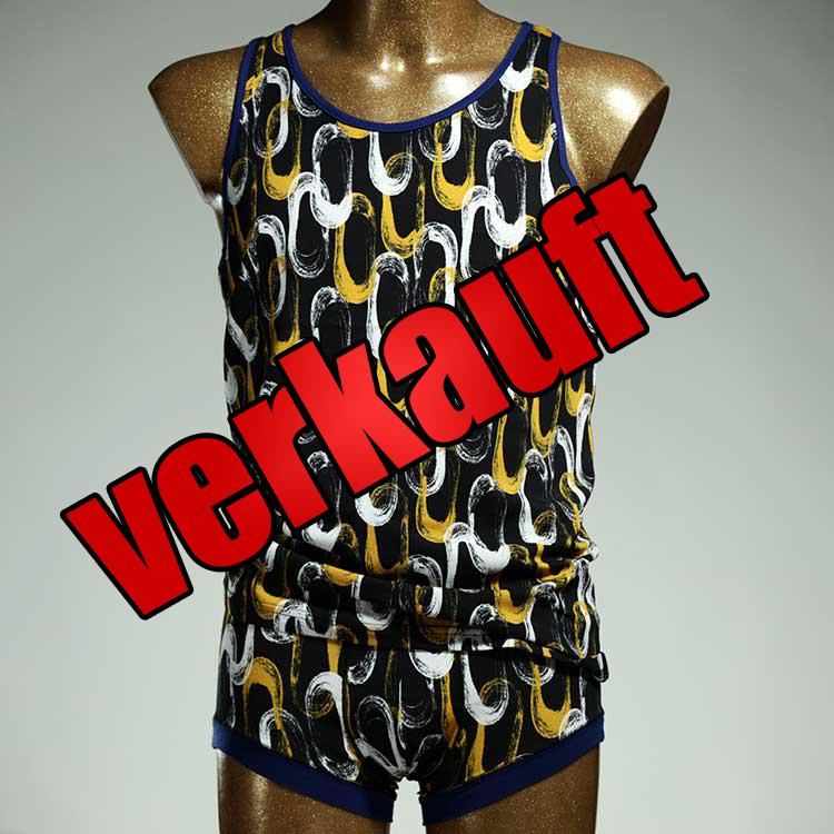 bequemer gemusterter sexy  Herren Unterwäsche Set aus Baumwolle