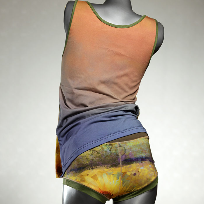 nachhaltige günstige bequeme sexy Unterwäsche Set für DamenPanty / Hotpant mit Top aus Baumwolle thumbnail