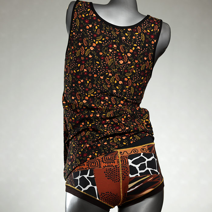 ökologische  attraktive günstige Unterwäsche Set für DamenPanty / Hotpant mit Top aus Baumwolle thumbnail