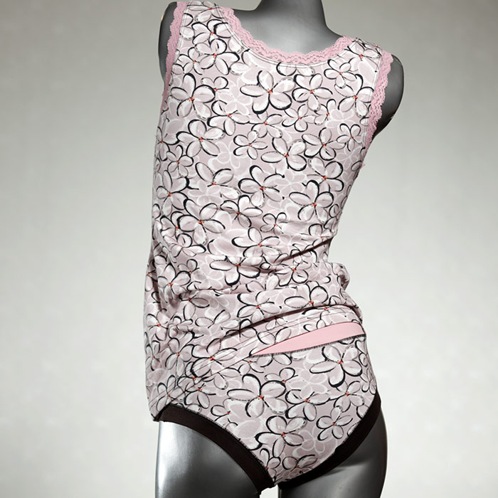 attraktive sexy bequeme günstige Unterwäsche Set für DamenPanty / Hotpant mit Top aus Baumwolle thumbnail
