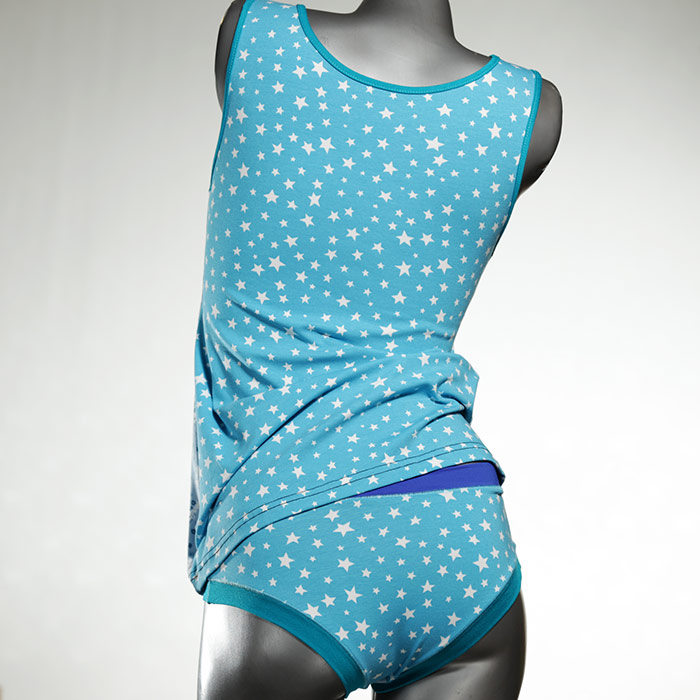 günstige ökologische schöne farbige Unterwäsche Set für DamenPanty / Hotpant mit Top aus Baumwolle thumbnail